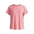 thumbnail image 5 of Athletic Works Women's and Women's Plus ButterCore Tee with Short Sleeves, Sizes XS-4X, 5 of 6