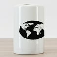 thumbnail image 3 of Saying Ceramic Toothbrush Holder, Explore the World Around You Typography Travel Motivation on Plain Background, Decorative Versatile Countertop for Bathroom, 4.5" X 2.7", Charcoal Grey, 3 of 4