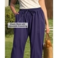 thumbnail image 3 of CASSIE LIZ Plus Size Summer Pants Curvy Womens Wide Leg Beach Palazzo Pants Baggy Lounge Trousers 3XL 22W 24W, 3 of 10