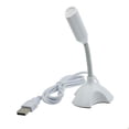 thumbnail image 1 of Desktop USB Microphone Computer Laptop Mini Microphone Flexible Tube Neck Adjustable PC Mic, White, 1 of 9