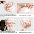 thumbnail image 4 of Globos de látex con confeti oro rosa, paquete de 60 globos blancos y dorados de 12 pulgadas, globos de cumpleaños con cinta dorada para fiestas, bodas y despedidas de soltera., 4 of 7