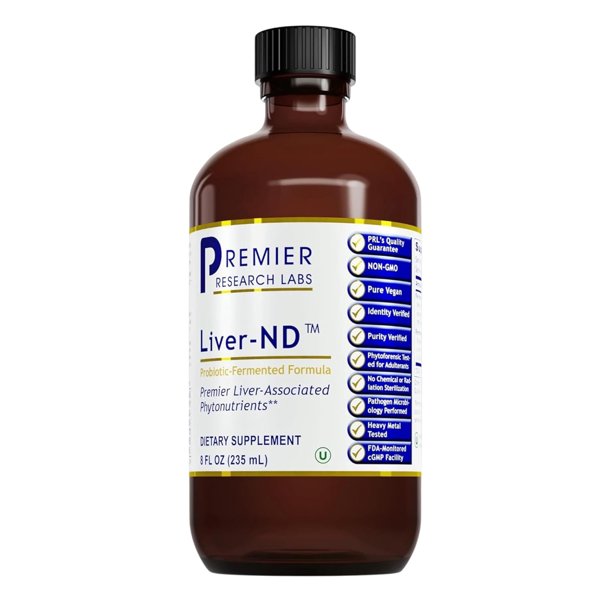 Premier Research Labs Liver-ND - Organic Turmeric & Curcumin Supplement - Natural Herbal Detox - Overall Liver Aid - Probiotic-Fermented Formula - Liver Detox Cleanse & Support - 8 Fl oz