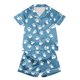 thumbnail image 5 of Odeerbi 2-12 Años Pijama de Satén de Verano Para Niña Con Solapa de Muesca, Camisas de Manga Corta, Pantalón Corto, Estampado de San Valentín, Ropa de Dormir, 5 of 6