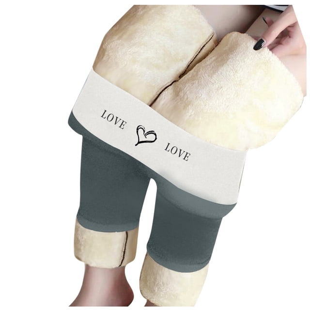 Gibobby leggings deportivos mujer Las mujeres ocasionales de la imprimieron los pantalones largos calientes de la cintura de las del palmo(Gris, XXXL)