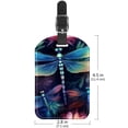 thumbnail image 6 of Square 2Pack PU Leather Dragonfly Cruise Luggage Tag with Privacy Cover and Name ID Tag for Travel Handbags Backpacks Luggage Tags, 6 of 6