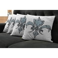 thumbnail image 5 of Ambesonne Retro Throw Pillow Cover 4 Pack, Grunge Renaissance, 20", Blue White Black, 5 of 5