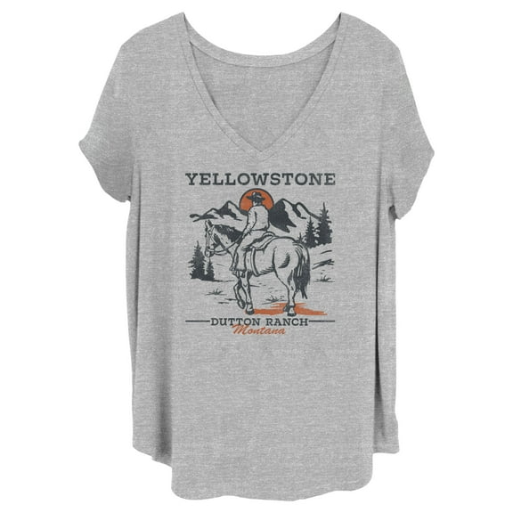 Women's Yellowstone Cowboy John Dutton Ranch Montana  Graphic T-Shirt