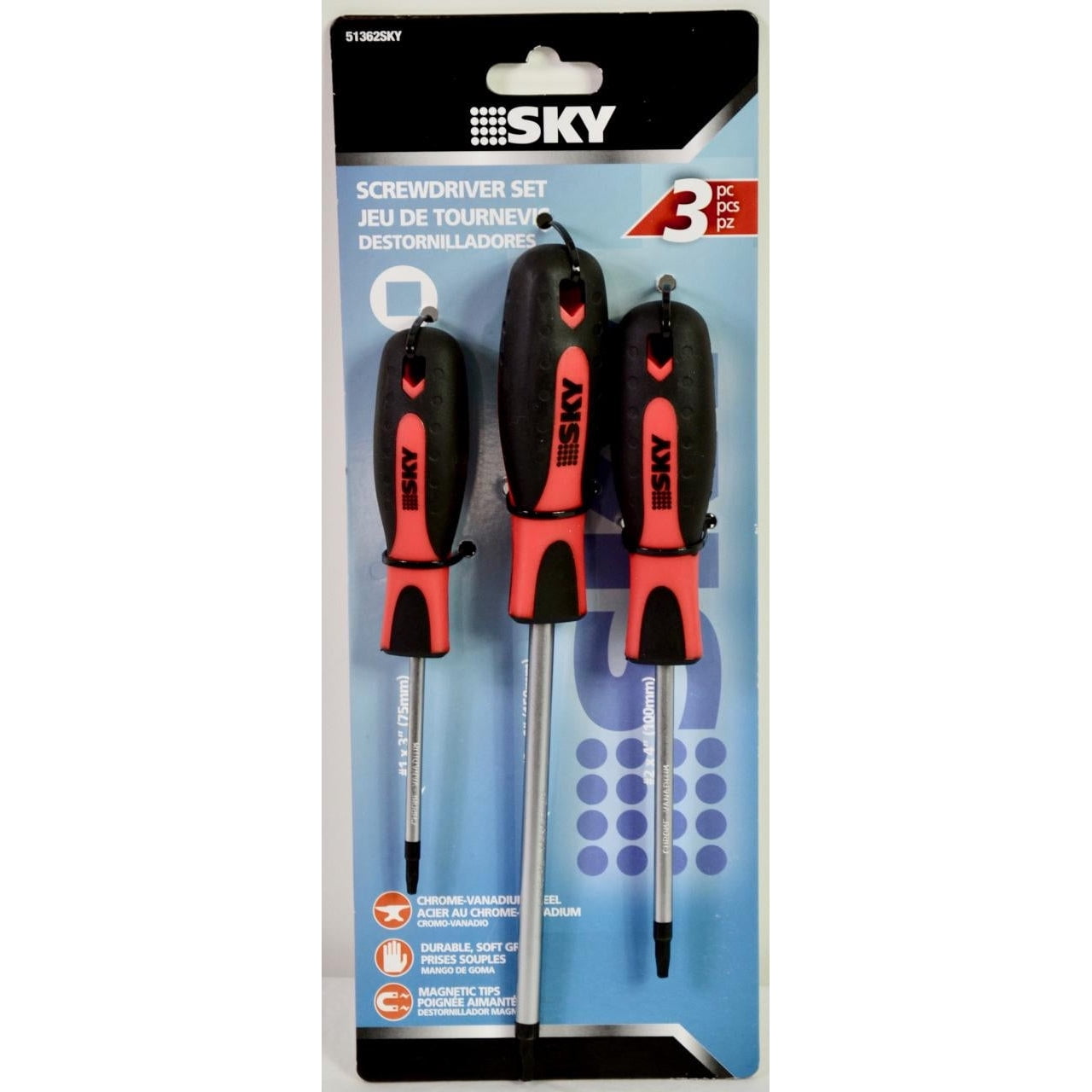 Sky 3 piece Screwdriver Set robertson Head Sky