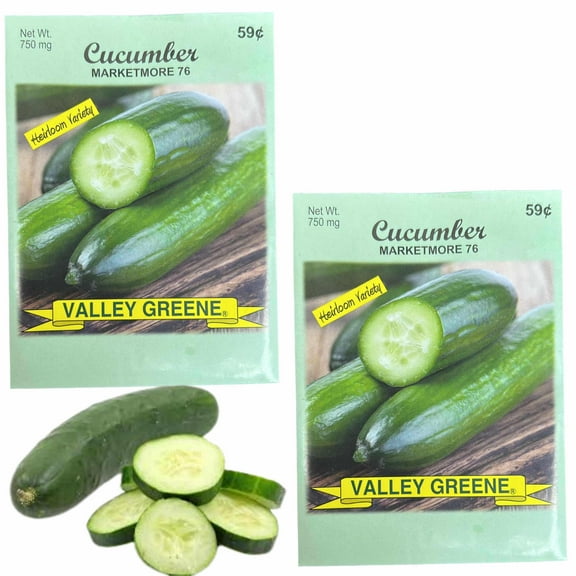 Valley Greene 750mg Cucumber Marketmore 76 Seeds: 2CT