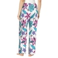 thumbnail image 3 of Goofa Hawaiian Style Printed Soft Pajama Pants for Women, Wide Leg Comfy Casual Lounge Yoga Pants-X-Large, 3 of 9