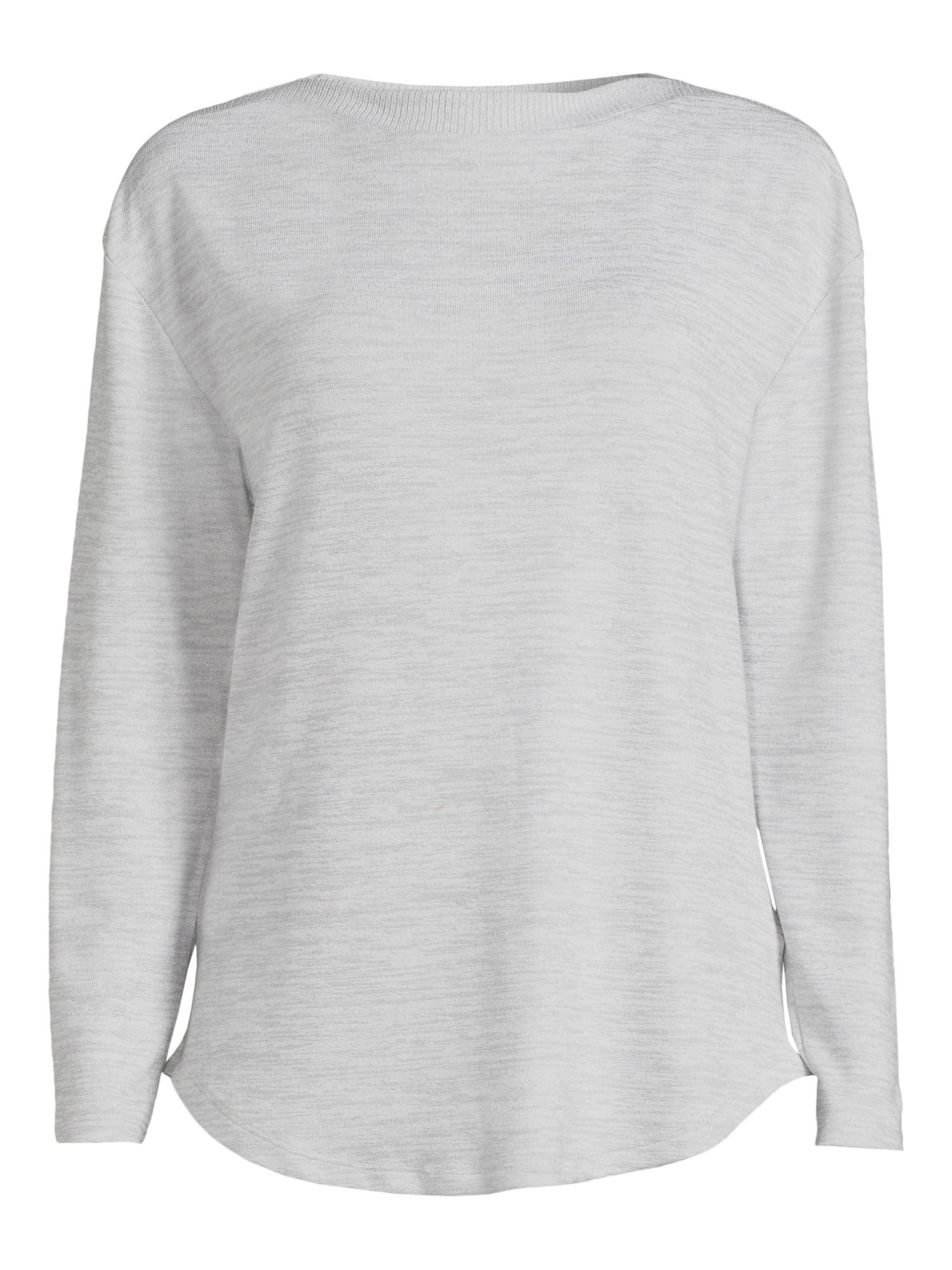 Time and Tru Women's Long Sleeve Boat Neck Top, Sizes XS-XXXL