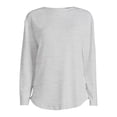 thumbnail image 5 of Time and Tru Women's Long Sleeve Boat Neck Top, Sizes XS-XXXL, 5 of 5