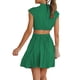 thumbnail image 3 of Mujeres Verano Vestido Casual Stand Collar Solid Color Cutout Pleated Party Dress Beach Streetwear Nituyy Vestido de fiesta recortado con cuello alto, 3 of 4