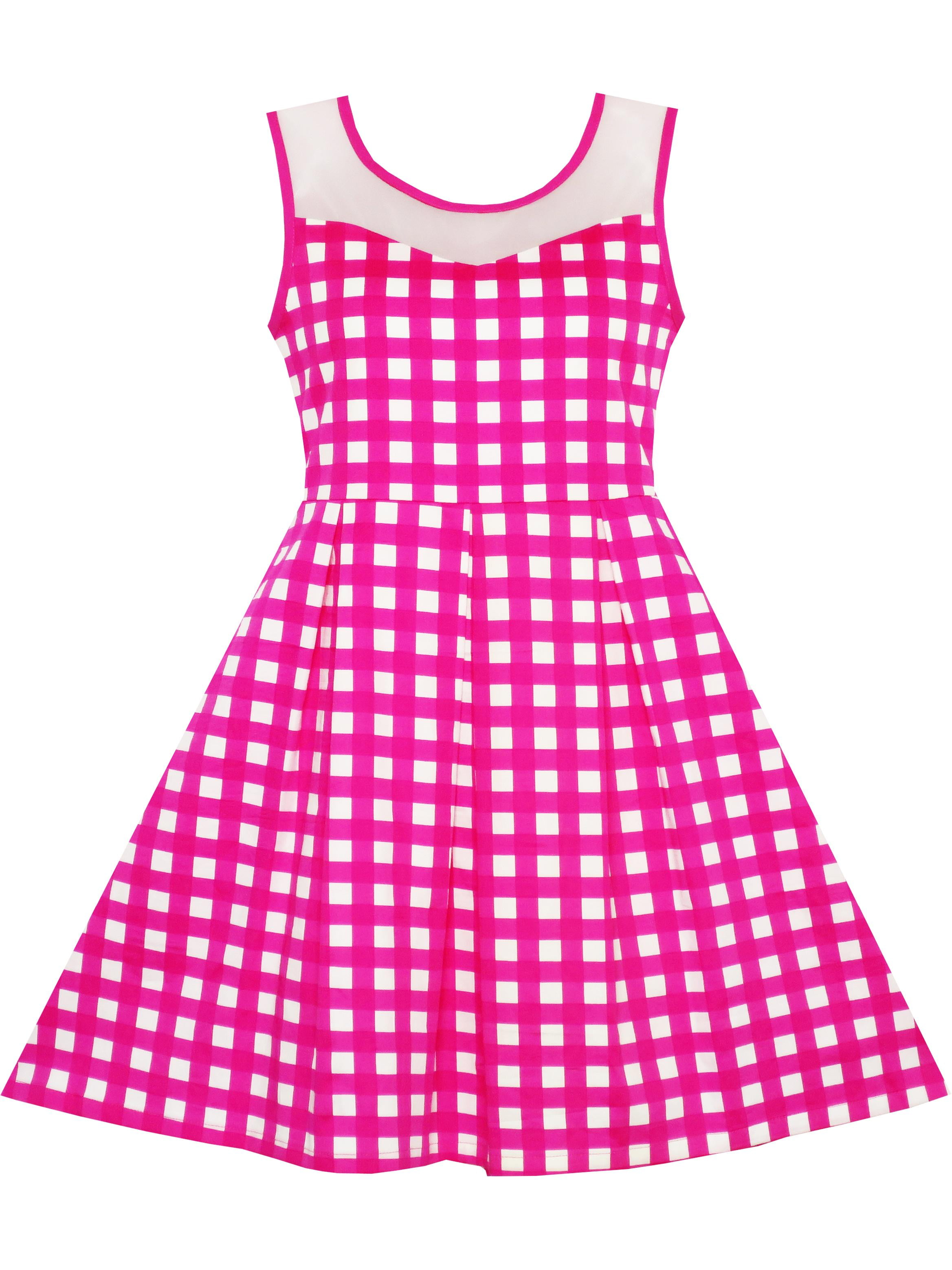 girls hot pink party dress