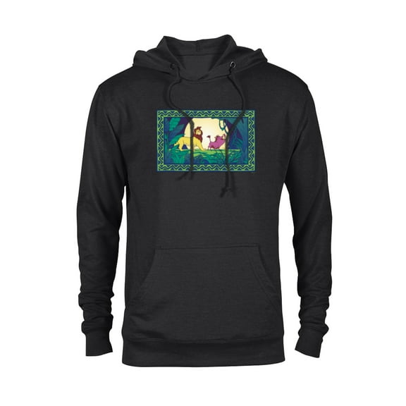 Disney The Lion King 30th Anniversary Log Bridge Retro Color - Pullover Hoodie for Adults - Customized-Black