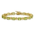 thumbnail image 3 of FJC Finejewelers 14 kt Yellow Gold Fancy Peridot Bracelet 7 Inches x 5 mm, 3 of 5