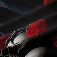 thumbnail image 5 of Homewish Halloween Skull Raven Kitchen Curtains,Red Rose Floral Black Out Curtains Pack of 2 (42x63 Each), 5 of 6