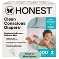 thumbnail image 3 of Honest Clean Conscious Baby Diapers Size 2 (12-18 lbs), Hypoallergenic and Fragrance Free, 100 Count, 3 of 14