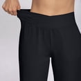 thumbnail image 5 of Women's Mid Waist Faux Two-Piece Yoga Shorts, Tummy Control Sport Shorts with Side Zip Pockets, Quick-Dry Compression Fit for Running, Gym, Workout, Casual Summer | TruBelle,Black L, 5 of 9