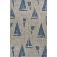 thumbnail image 1 of LR Resources CATAL81502GNY5070 Sails Up Rectangle Indoor & Outdoor Area Rug  Gray & Navy - 5 x 7 ft., 1 of 1