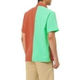 thumbnail image 3 of INSPIRE CHIC Men's Shirts Short Sleeve Summer Cotton Patchwork Button Down Shirts XL Orange Green, 3 of 6