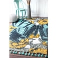 thumbnail image 2 of nuLOOM Thomas Paul Printed Blooming Butterfly Tassel Accent Rug, 3' x 5', Green, 2 of 3