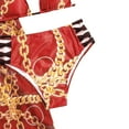 thumbnail image 5 of WIZUTIZ Bikini Aguichant Imprimé Trois Pièces Maillot de Bain Fendu Rouge Liquidation, 5 of 5