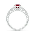 thumbnail image 2 of ANGARA Natural Aeon Vintage Style Solitaire 1 ct Ruby Filigree Engagement Ring in 14K White Gold for Women (Size-6mm) | July Birthstone, Anniversary, Jewelry Gift for Women | Natural Ruby Ring, 2 of 10