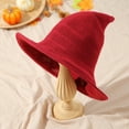 thumbnail image 6 of nvzhuang Women Witch Hat, Vintage Knit Hat Foldable Halloween Hat Party Hat for Cosplay Festival, 6 of 7