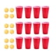 thumbnail image 2 of Bearachild Juego de 12 unidades de juego de fiesta, pelota de tenis de mesa, juego de tazas de bebida, tazas de plástico para bebidas de fiesta familiar, Kits de decoración para fiestas red Bearachild HA002824-01B, 2 of 6