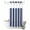 Navy, White, Indigo, variant on No Hook Shower Curtain, Striped Sage Green Shower Curtains for Bathroom with See Through Top Window, Farmhouse Line Stripes Classic Waterproof & Washable Bath Curtain 66"x72"