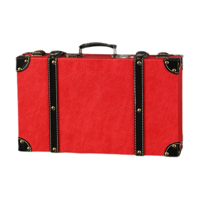 Maleta vintage, cajas de maletas, maletas para bodas, viajes, mujeres Rojo