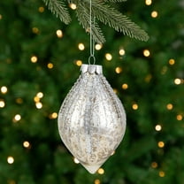 Northlight Glittered Mercury Glass Finial Christmas Ornament - 5"