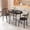 Black, variant on Homall 3 Piece Wood and Metal Dining Table Set, Small Dining Table for 2, Modern Dining Set for Living Room, Dining Room, Kitchen, Marble & Silver