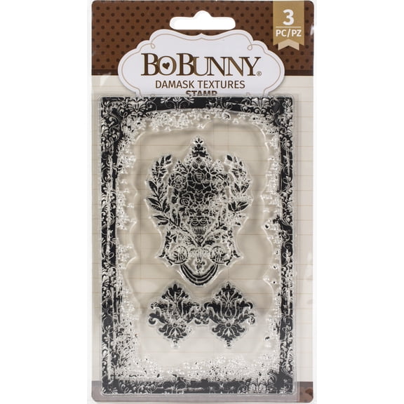 BoBunny Clear Stamps 4"X6"-Damask Texture