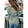 thumbnail image 1 of ABPHQTO Chaqueta de mujer verde con cierre de cremallera y cuatro bolsillos, 1 of 5
