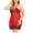 Red, variant on Sexy Plus Size Lingerie New Ladies Lace Plus Size Pajamas Lace Stitching Halterneck Sexy Nightdress Sexy Lingerie Plus Size Plus Size Sexy Lingerie