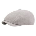 thumbnail image 2 of Tnobhg Unisex Vintage Beret Hat Solid Color Short Peaked Soft Lightweight Newsboy Hat Winter Spring Hip Hop Cap Advanced Hat, 2 of 8
