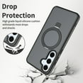 thumbnail image 2 of Dteck Magnetic Case for Samsung Galaxy S24,Shockproof Matte Translucent PC Case Compatible with Mag Safe Ring Holder Kickstand Silicone Bumper Cover for Samsung Galaxy S24,Black, 2 of 6