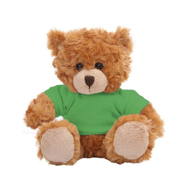 Made By Aliens Teddy Bear 11 Inch, Stuffed Animal Personalized Gift - Great Present for Mothers Day, Valentine, Graduation, Birthday,Anniversary, get Well,Christmas (Mocha Bear, Kelly Green)