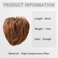 thumbnail image 3 of Chignon en Désordre Pièce de Cheveux Faux Chignon Élastique Fibre Synthétique Résistant à la Chaleur Noir à Auburn Clair Extension Queue de Cheval Courte Chignons Instantanés pour Femmes Filles, 3 of 6