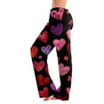 thumbnail image 2 of Resicozy Women's Valentine Pajama Pants Casual Long Pajama Lounge Pant Drawstring Sleepwear Heart Printed Design Red M, 2 of 7