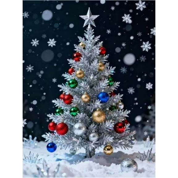 Christmas Tree Diamond Art Kits for Adults- 5D Diamond Painting Kits Christmas Painting Arts Crafts Home Wall Decor Gift Holiday Decor 12x16 Inch