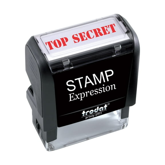 StampExpression - TOP Secret Office Self Inking Rubber Stamp - Red Ink (A-5412)