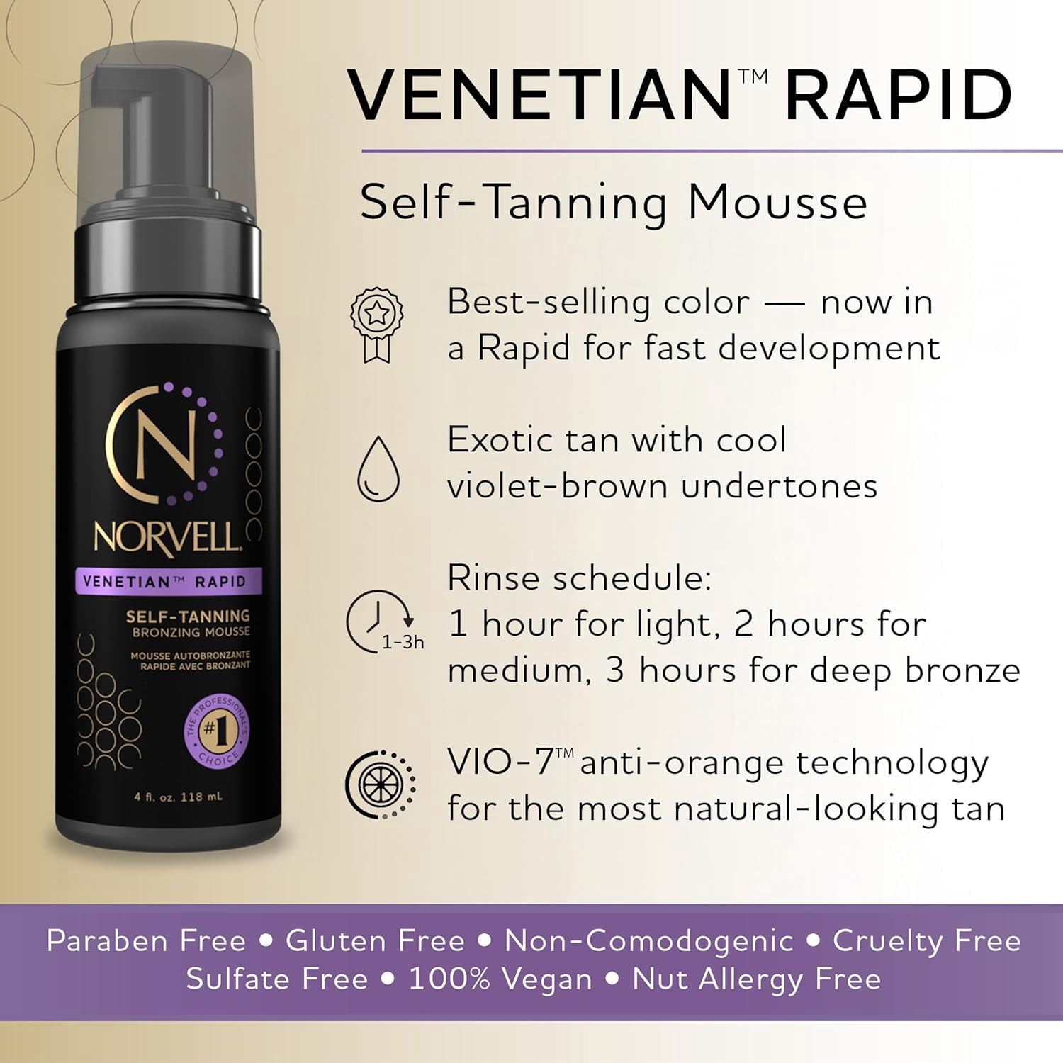 Venetian Self-Tanning Rapid Mousse 4 fl. oz.