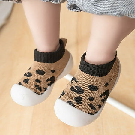 

eczipvz Toddler Boy Shoes Animal Kids Boys Girls Socks Barefoot Shoes Socks Non Slip Floor Cartoon Pattern Mesh Shoes Coffee