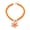 Orange, variant on Vibrant Chunky Gold Plated Sun Pendant Necklace with Pink Bead Chain & Imitation Pearl Accent, Bohemian Statement Jewelry for Women