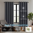 thumbnail image 6 of Lapalife Outdoor Curtains for Patio Waterproof W71xL108, Blackout Weighted Outside Curtains Weatherproof UV Resistant Privacy for Porch, Pergola, Dark Gray, 1 Panel, 6 of 9