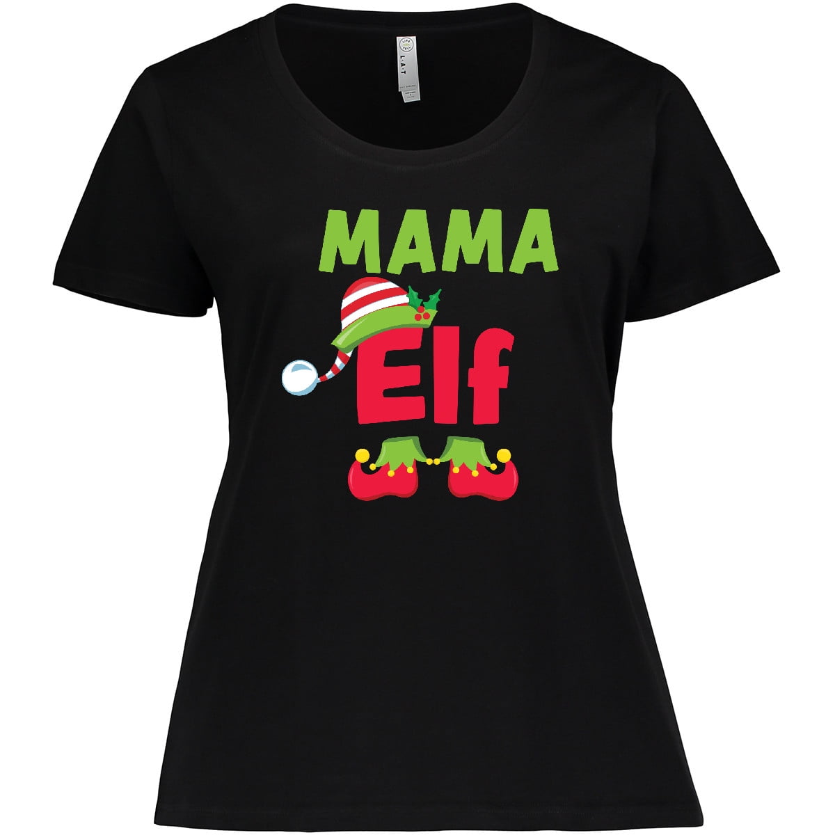 Inktastic Christmas Mama Elf Women's Plus Size T-Shirt