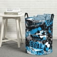 thumbnail image 6 of Fuzoiu Football Time Print Circular Hamper,Laundry Basket with Handle,Collapsible Laundry,Dirty Clothes Storage Basket,for Bedroom Bathroom Dorm Living Room-Small, 6 of 6